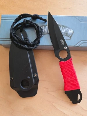 Master USA Neck Knife W/Sheath Fixed Blade M4241 NEW DISCONTINUED - Image 1 of 4