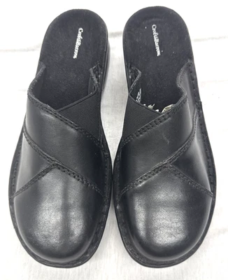 Женщин новый Croft & Barrow из черной кожи назад открытый без шнуровки туфли на плоской подошве размер 8,5 M - Изображение 1 из 4