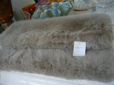 POTTERY BARN LUXURIOUS MINK FAUX FUR MOCHA 24" X 24" SQUARE PILLOW COVER NWT - Image 1 of 4