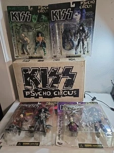 KISS Psycho Circus Figures Complete Set 4 McFarlane Toys 1998 Original Box - Picture 1 of 7