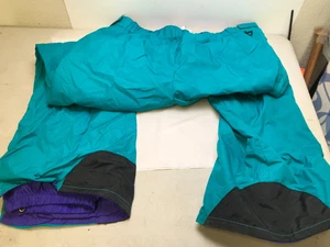 Vtg 90s COLUMBIA Teal/Purple Nylon REVERSIBLE SNOW PANTS Ski Winter XXL - Picture 1 of 3