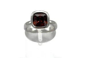 925/- Silberring, simulierte Diamant, Kissenschliff, Gr. 54, Sterlingsilber - Bild 1 von 3