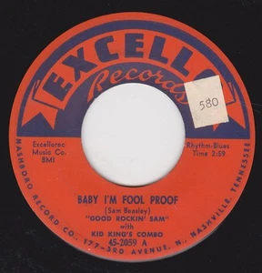 GOOD ROCKIN' SAM - "BABY I'M FOOL PROOF" b/w "THING-A-MA-JIG" - EXCELLO (VG++) - Picture 1 of 2