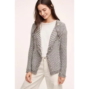 Anthropologie Angel of the North Knit Wool Cashmere Cardigan Open Front Size S - Bild 1 von 13