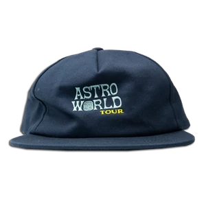 Travis Scott Astroworld Tour Snapback Hat Navy 2018 (93665-0037) One Size - Picture 1 of 2