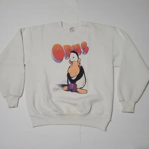 Vintage 1994 Berkeley Breathed Opus Crewneck Sweater On Jerzees Tag Size Men's M - Picture 1 of 10