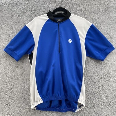 Camisa Jersey Canari Ciclismo 1/4 Cremallera Hombres Extra Grande XL Azul Blanco Bolsillos Traseros Foto 1 de 4