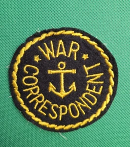 Parche de corresponsal de guerra auténtico de la Segunda Guerra Mundial de la Marina de los Estados Unidos - Imagen 1 de 7