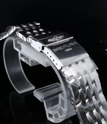 NOS Breitling Navitimer Reloj Pulsera Acero 20mm Stilll en Plástico  Foto 1 de 4