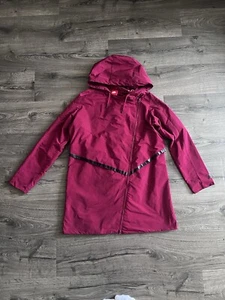 Nike Womens Waterproof Asymmetric Zip Tech Jacket Coat w/Hood Maroon 804032 Sz M - Picture 1 of 7