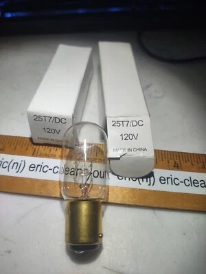 Bulbrite 25T7/DC 25 Watt Dual Contact Bayonette Base Clear 120v Quan 2 - Image 1 of 4