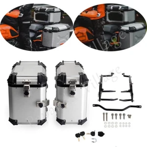 Aluminum Side Case Luggage Boxes w/Bracket For Harley Pan America RA1250/S 21-up - Picture 1 of 11
