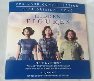 HIDDEN FIGURES 2016 FYC 2 BEST ORIGINAL SONGS CD PHARRELL WILLIAMS - Bild 1 von 2