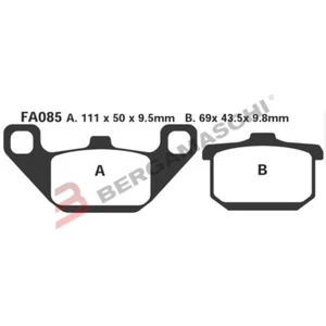 PASTIGLIE PASTICCHE FRENI PER KAWASAKI GPZ 250/1100 VN1500 FA085 ORGANICA MOTO - Foto 1 di 5