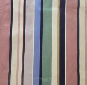 5th Avenue Designs Striped Upholstery Fabric Rose Blue Retro Vintage 6 Yds - Picture 1 of 5