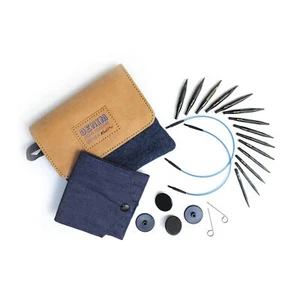 Set austauschbare Rundstricknadeln Indigo Wood Short 300 mm - 600 mm - Bild 1 von 3