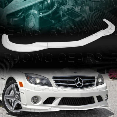 KIT DE CARROCERÍA LABIO PARACHOQUES DELANTERO PINTADO BLANCO SPOILER APTO 08-11 MERCEDES-BENZ C63 AMG Foto 1 de 4