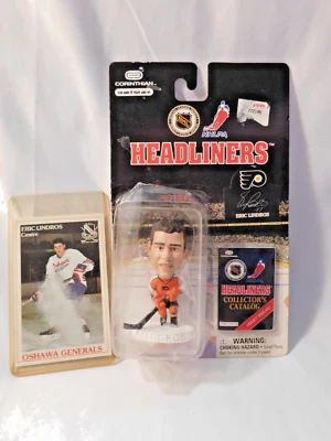 Figura de acción corintia Eric Lindros P.L.A.Y tarjeta coleccionable con cabezas de cartel Foto 1 de 4