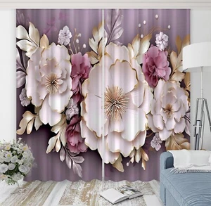 3D Charming Purple Flowers G8230 Photo Blockout Curtain Fabric Window Erin 2023 - Picture 1 of 7