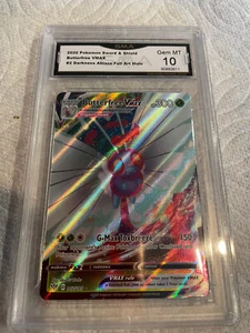 BUTTERFREE VMAX 2020 POKEMON SWORD & SHIELD DARKNESS ABLAZE FULL ART GRADED 10 - Picture 1 of 2