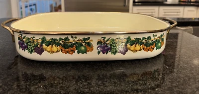 Vintage Tabletops Kensington Garden ROASTER Lasagna Pan Harvest 11.5” X16”+Rack - Image 1 of 4