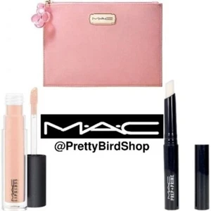 Last set! MAC 3 pc Lip Gloss + Primer + Case NEW full size GIFT Signs of Spring - Picture 1 of 4