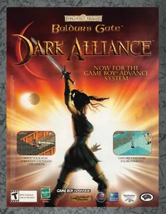 Baldur's Gate Dark Alliance Nintendo Game Boy Print Ad Original Art 7.75x10.50 - Picture 1 of 1