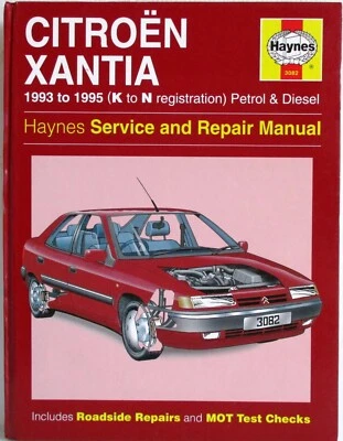 Haynes - Citroen Xantia 1993 to 1995 (K-N Registration) Service & Repair Manual - Image 1 of 4