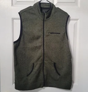 John Bartlett Concensus Men’s Full Zip Fleece Vest Size Large Olive Green - Picture 1 of 8
