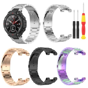 For Huami Amazfit T-Rex A1918 Smart Watch Metal Watch Bracelet Band Strap +Tools - Picture 1 of 16