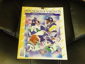 1994 MINNESOTA VIKINGS FOOTBALL YEARBOOK NR MINT CRIS CARTER WARREN MOON COVER - Picture 1 of 1