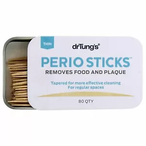 Dr. Tung's, palos de perio, removedores de placa, delgados, 80 palos - Imagen 1 de 2