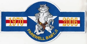 TOMCAT FELIX 1970-2006 FAREWELL BABY..!! JACKET PATCH - Picture 1 of 1