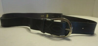 Vintage 80’s Gray Belt Full Grain CowhideWomen's Size M Foto 1 de 4