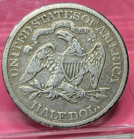 1870 s 50c Seated Liberty Half Dollar Old Worn KEY DATE Type Silver Coin👀 #22 Cover