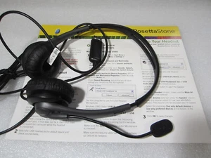 Black Rosetta Stone Headset Microphone ROSETTA STONE HEAD SET REPLACEMENT - Picture 1 of 10