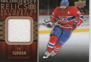 2015-16 Reliquias de camiseta de Tim Horton's UD #JR-PS P.K. Subban - Imagen 1 de 1