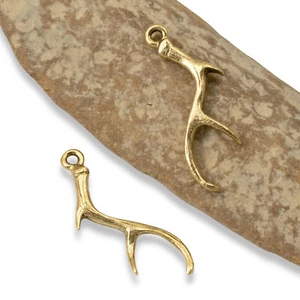 Cionondoli Nunn Design Antler confezione da 2 - peltro placcato oro - produzione artigianale di gioielli - Foto 1 di 8