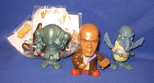 Star Wars Burger King Figure x3 Lot Revenge Sith Mace Windu Destroyer Droid 2005 - Picture 1 of 5