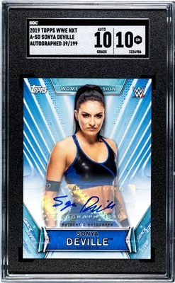 2019 Topps Wwe Nxt Sonya Deville #A-SD Autograph AUTO #/199 SGC 10 POP 1 - Image 1 of 2