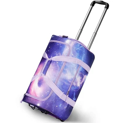 Niñas Galaxy Maleta Púrpura Oscuro con Ruedas Niños Púrpura Bolso de Lona Rodante para... Foto 1 de 4