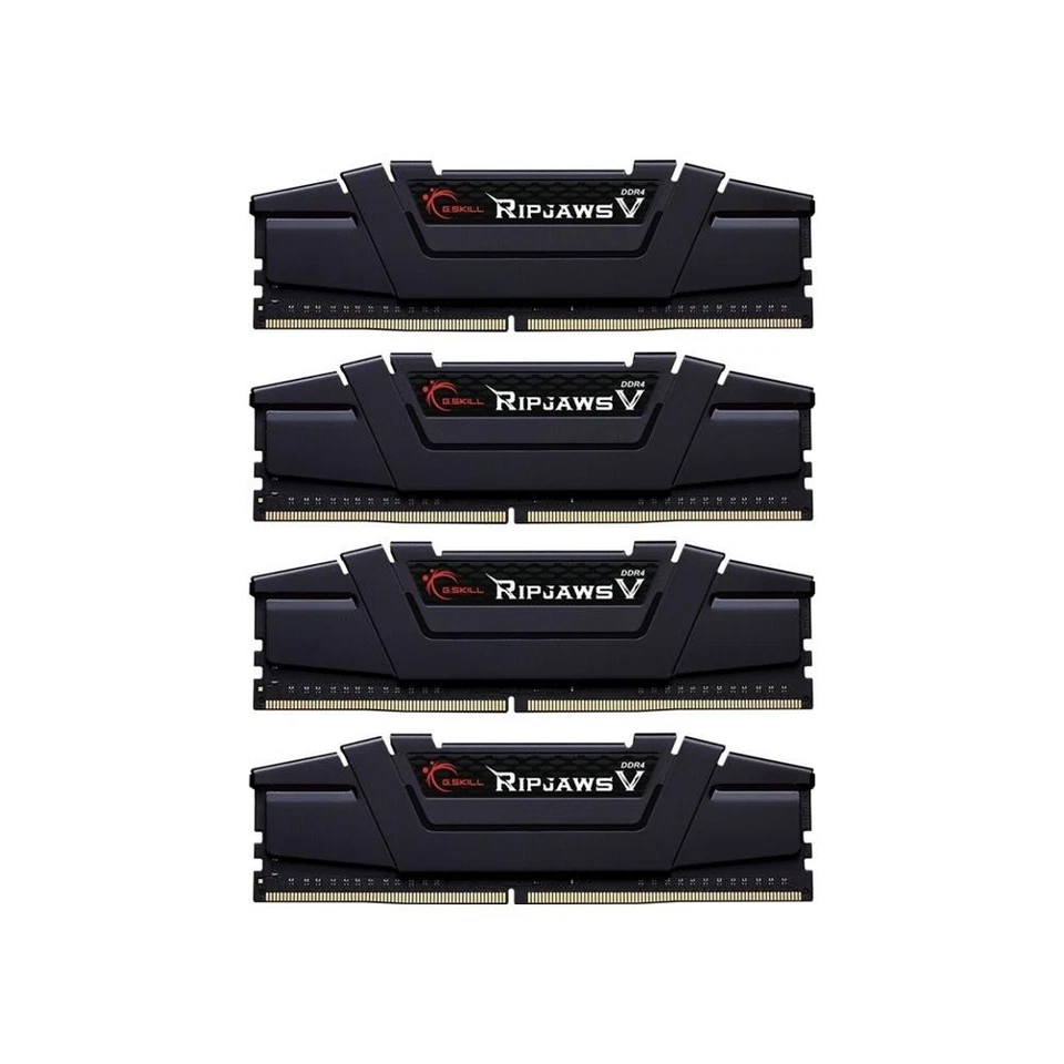 G.Skill RipJaws V 32 GB (4x8GB) DDR4-3200 PC4-25600U F4-3200C16D-16GVKB  #319893 - Bild 1 von 1