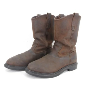Red Wing Pecos Boots Mens Size 9 E2 Wide Brown Leather 1159 Super Sole Made USA - Picture 1 of 10