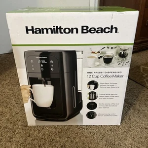 Hamilton Beach One Press Dispensing Coffee Maker Model 12 Cup Model #47600 NEW! - Picture 1 of 6