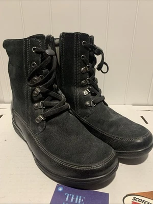 Clarks Mujer Kearns Sirena Botines Negro Gamuza Cuero Talla 11 M Foto 1 de 4