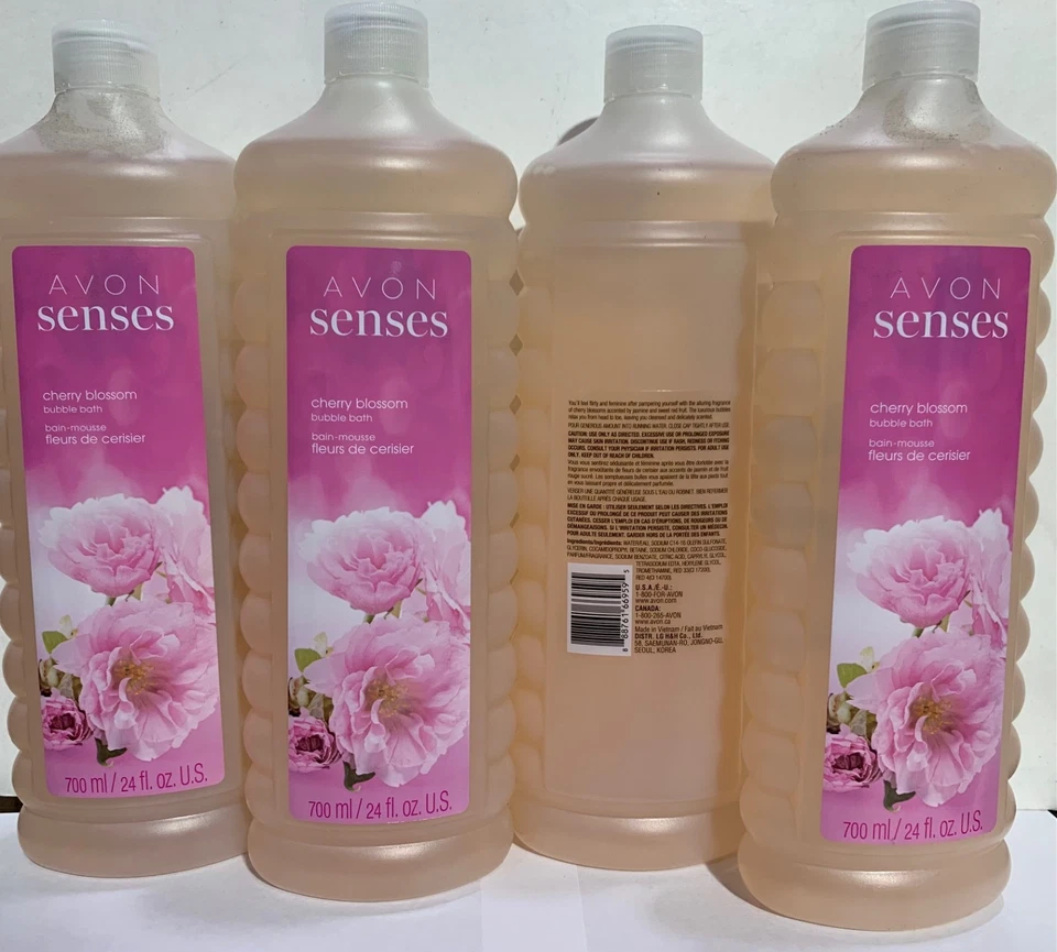 Baño de burbujas en flor de cerezo Avon Senses 24 oz lote de 4 Foto 1 de 1