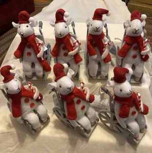 Maus Rollstuhl Ornament Zielscheibe Wondershop Filz Weihnachten 2022 7 Stück Neu - Bild 1 von 16