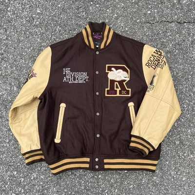 Rocawear Vintage Varsity Jacket 4XL Leather Sleeves With Wool - Image 1 of 4