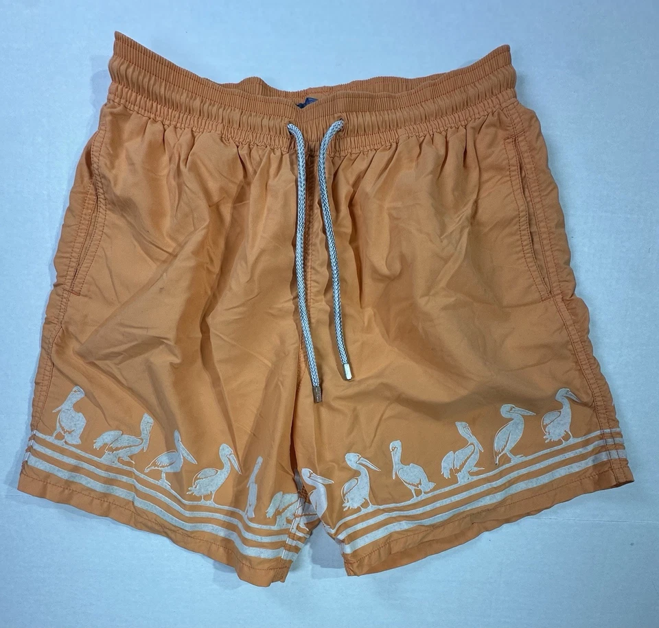 Bañador Vilebrequin para hombre XL naranja estampado de pelícanos pantalones cortos de baño  Foto 1 de 4