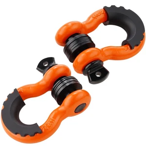 3/4" D-Ring Shackle, 2 Pack Alloy Steel Shackles 62832 lbs (28.5 Ton) Break Stre - Picture 1 of 2